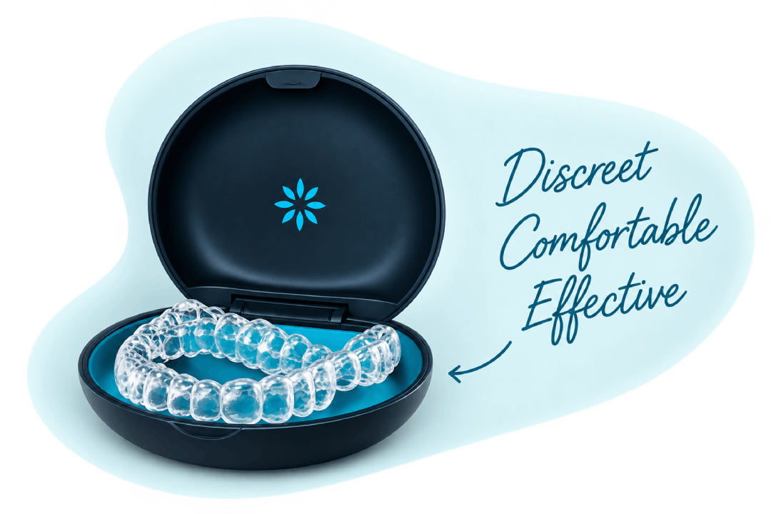 Invisalign aligner case with clear aligners